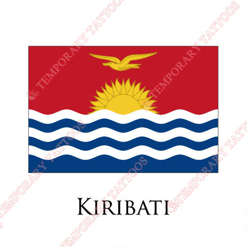 Kiribati flag Customize Temporary Tattoos Stickers NO.1906